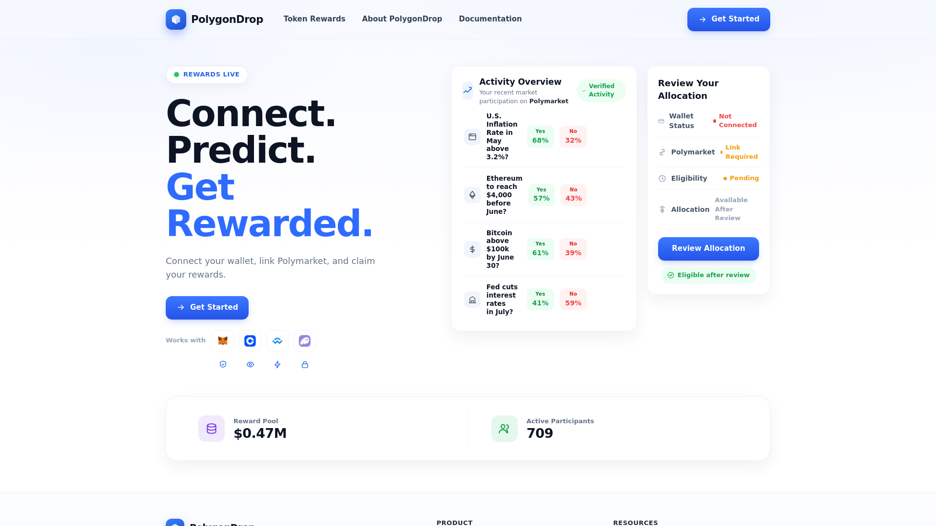 Screenshot of polygondrop.com