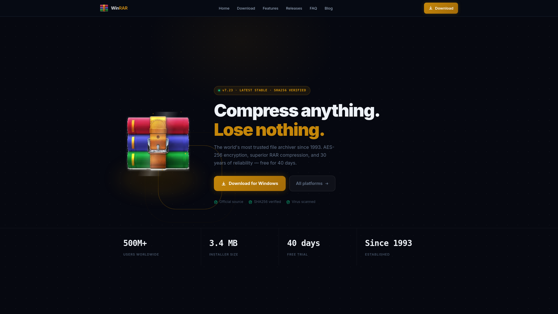 Screenshot of getwinrar.com