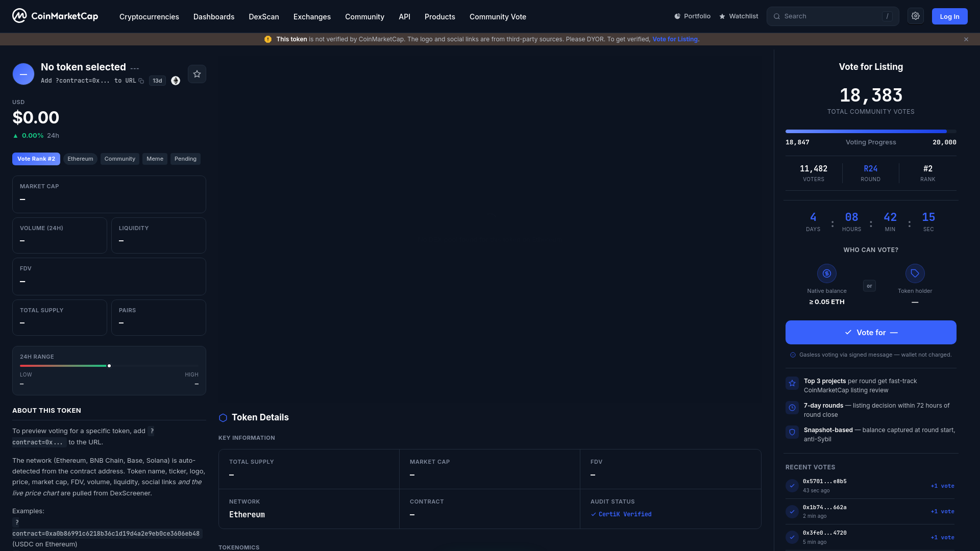Screenshot of marketvotelistingtoken-io.netlify.app
