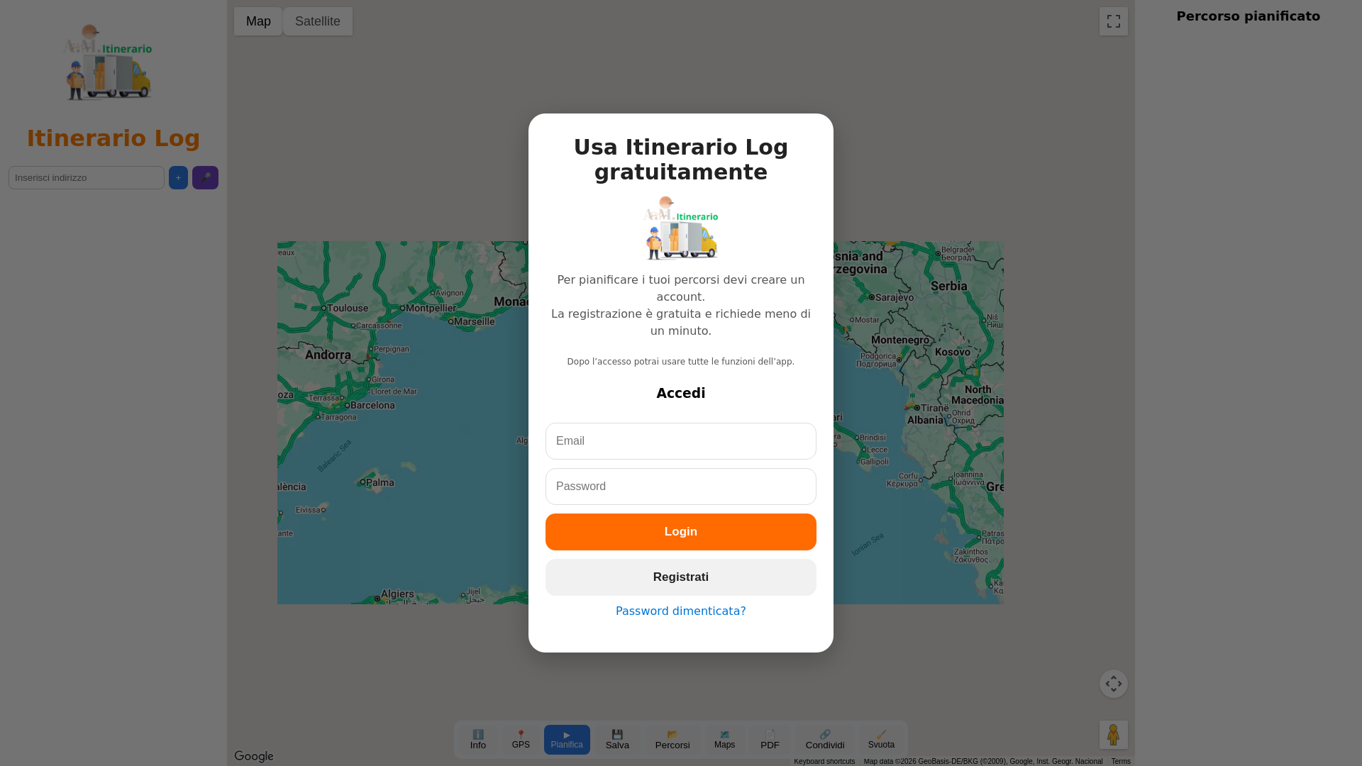 Screenshot of itinerariolog.it