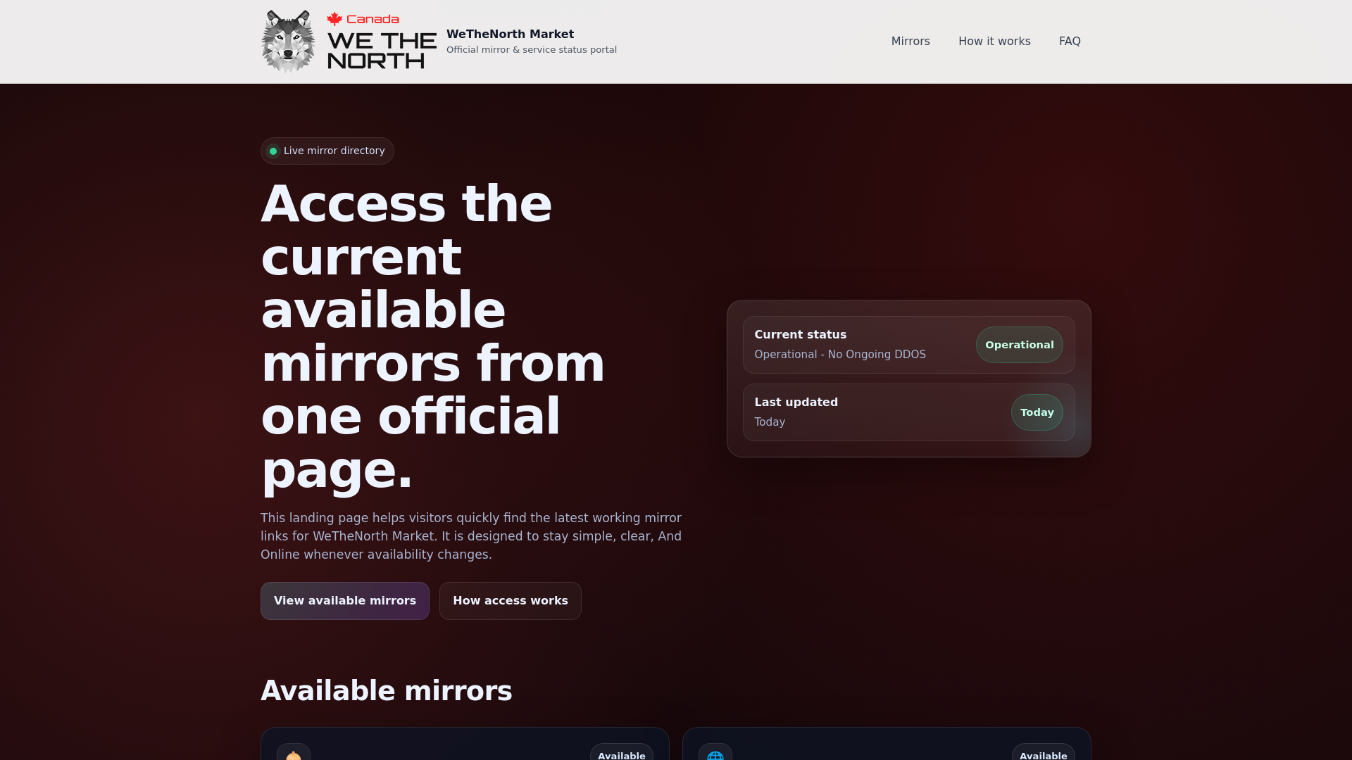 Screenshot of wtnmarket.net