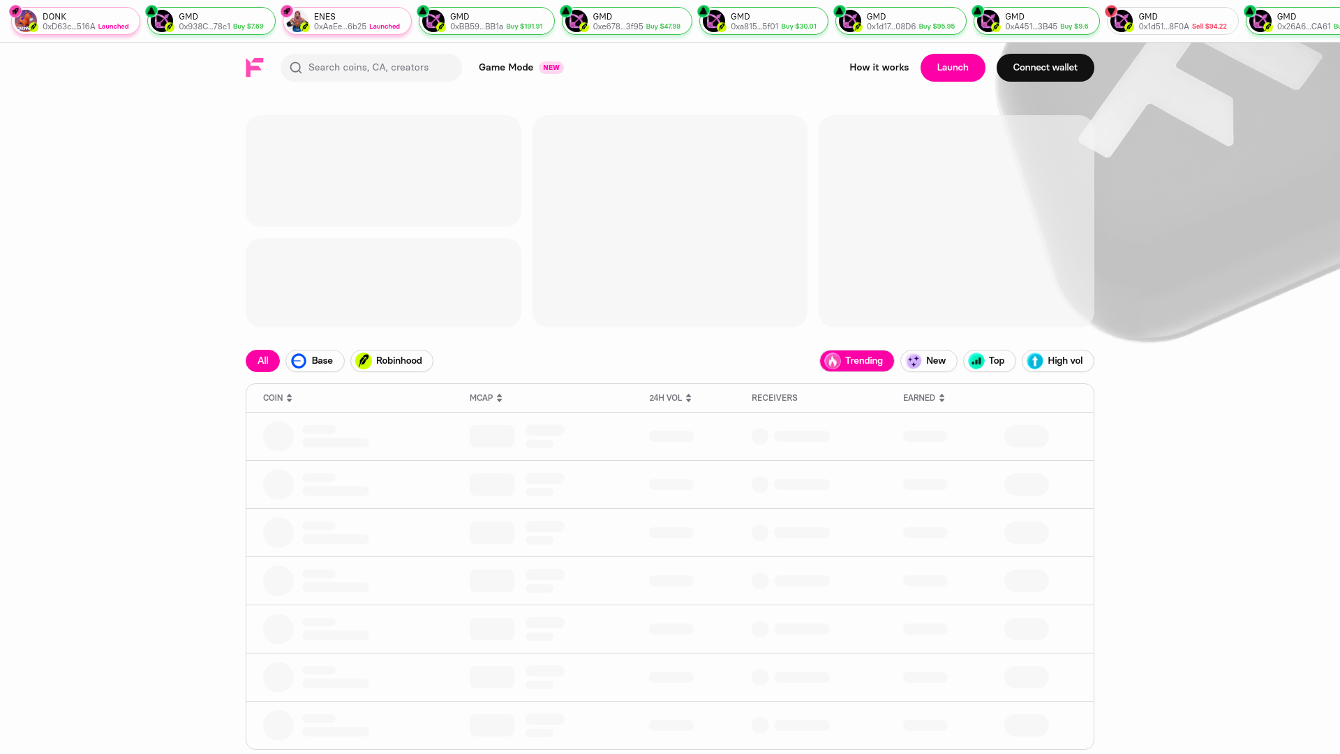Screenshot of flaunch.gg
