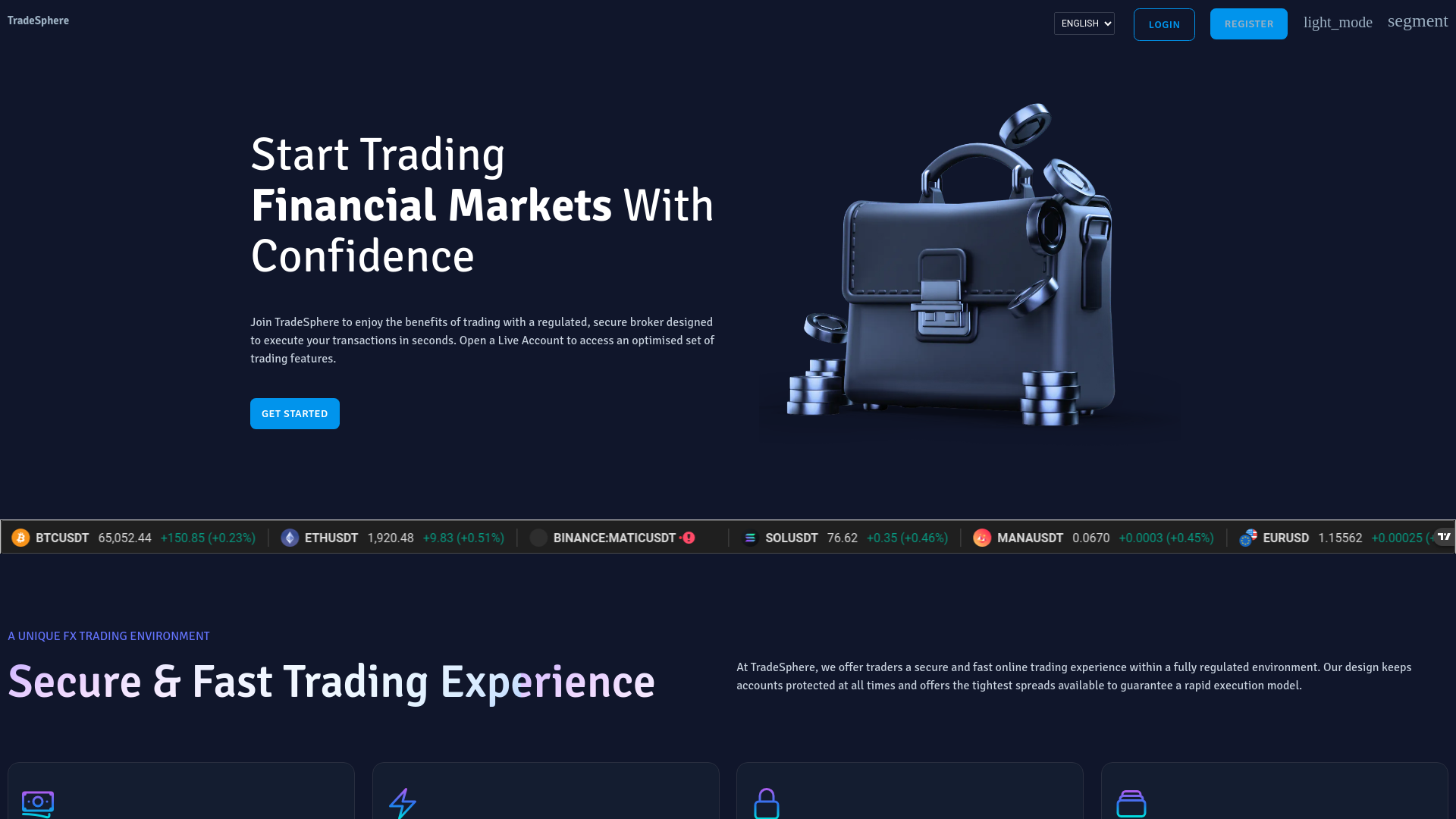 Stored capture of tradesphere.pro