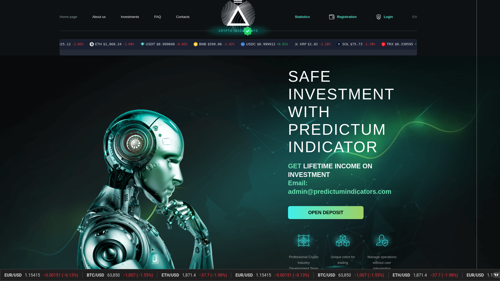 Screenshot of predictumindicators.com