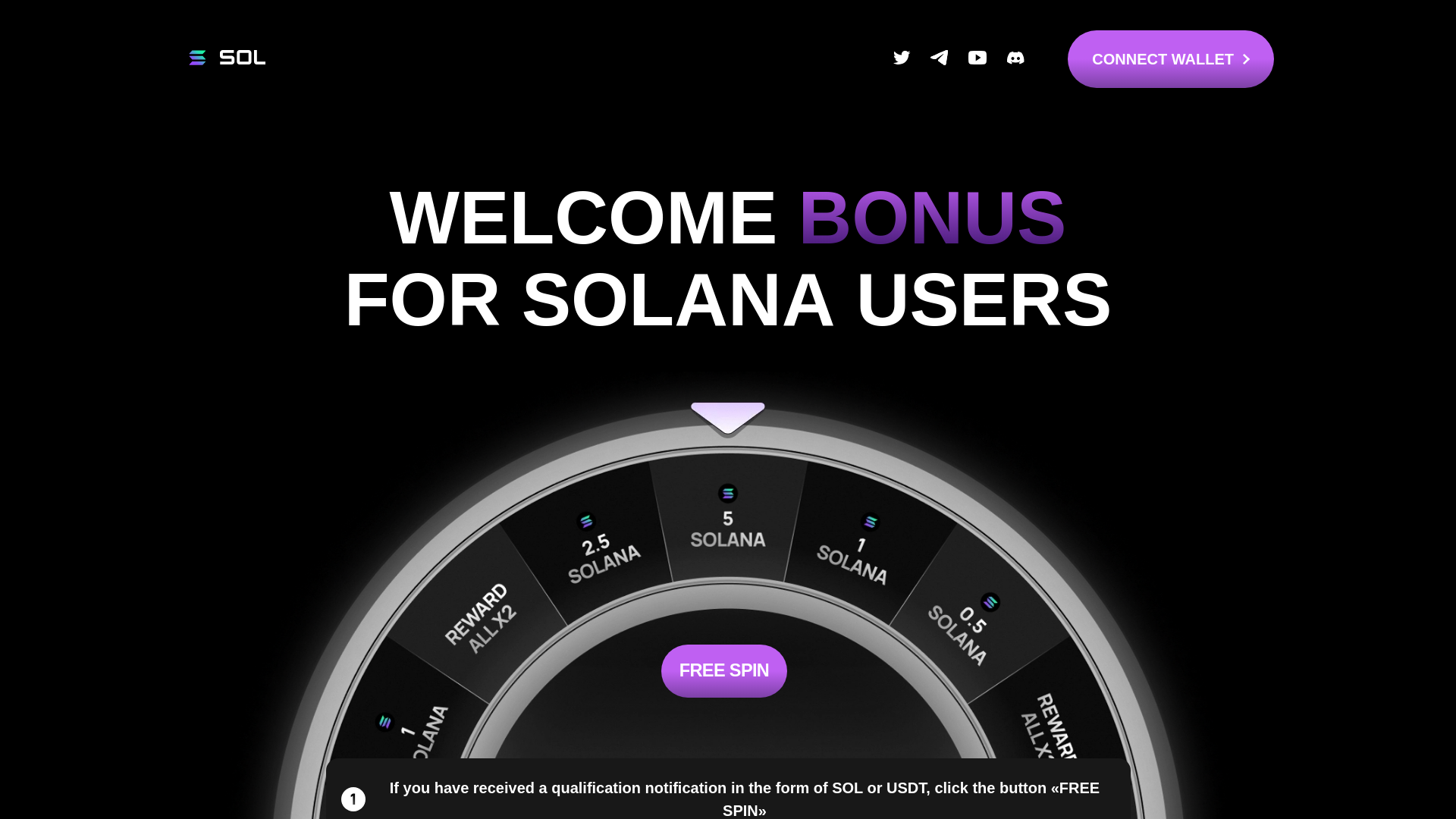 Screenshot of freesolspin.xyz