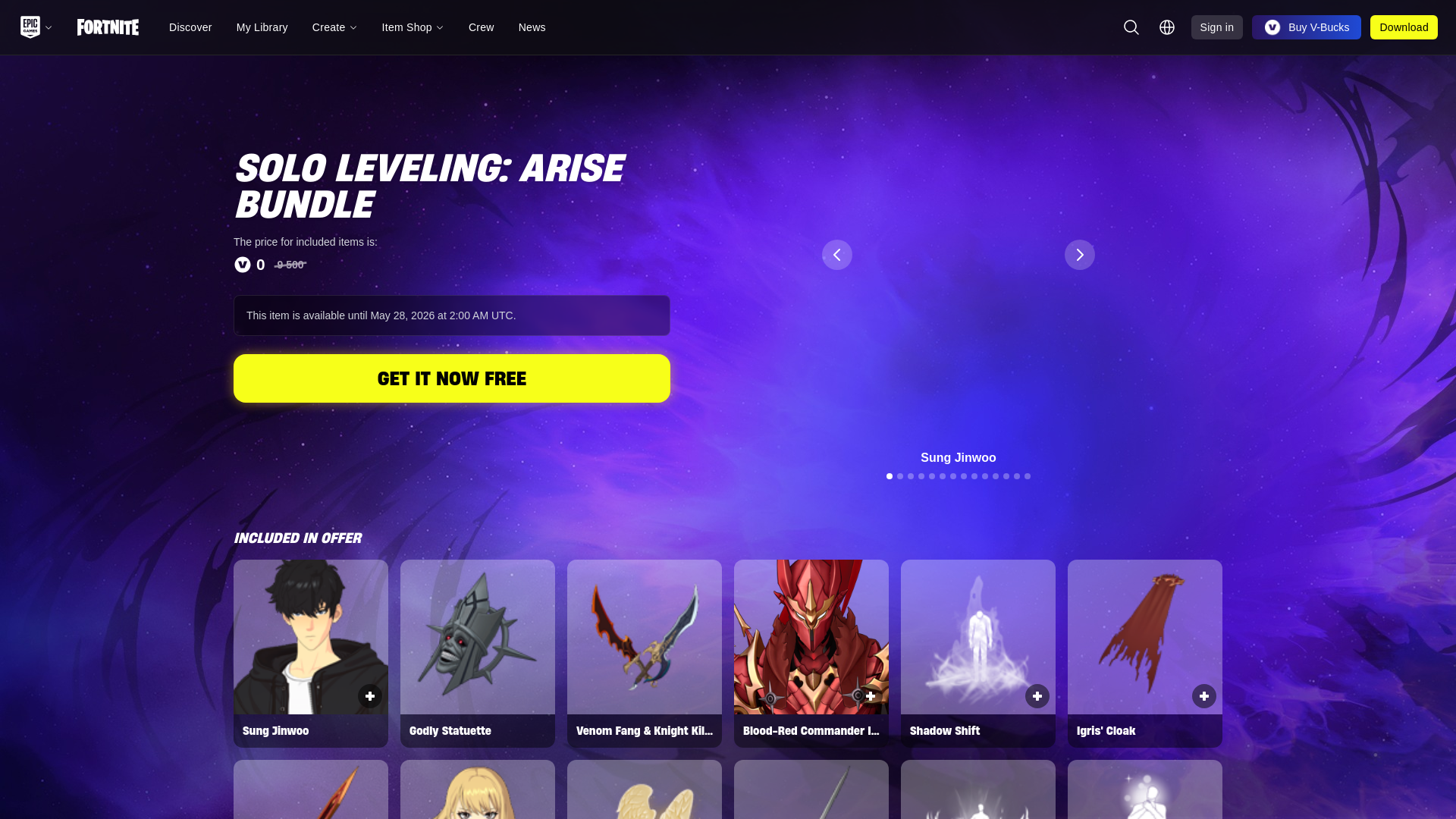 Screenshot of sololevel-fortnite.com