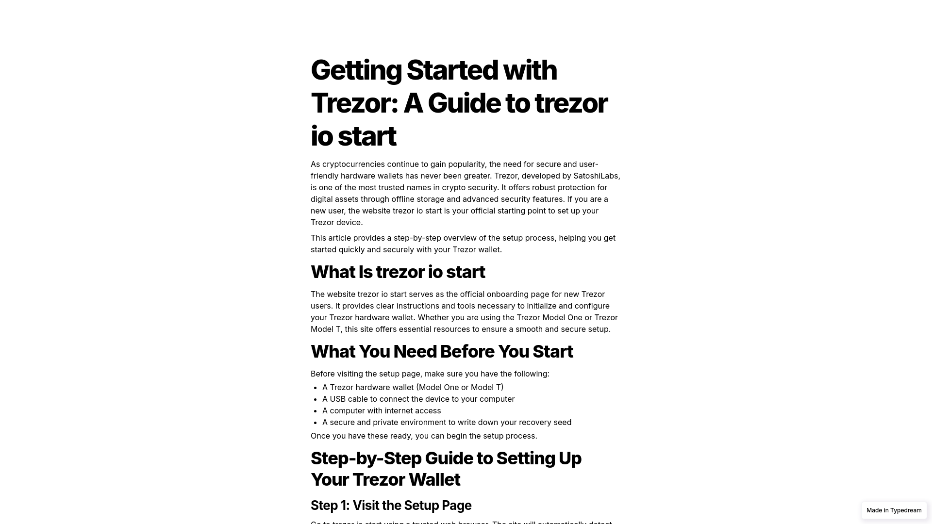 Stored capture of web-sso--login--trezor-io.typedream.app