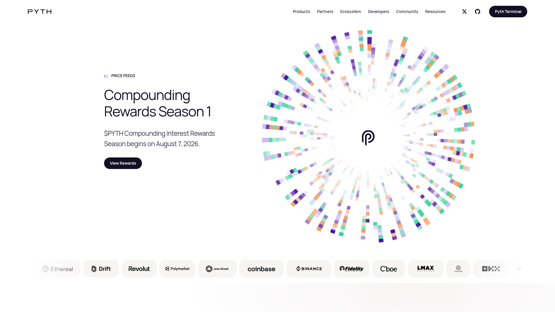 Screenshot of portal-pyth.network
