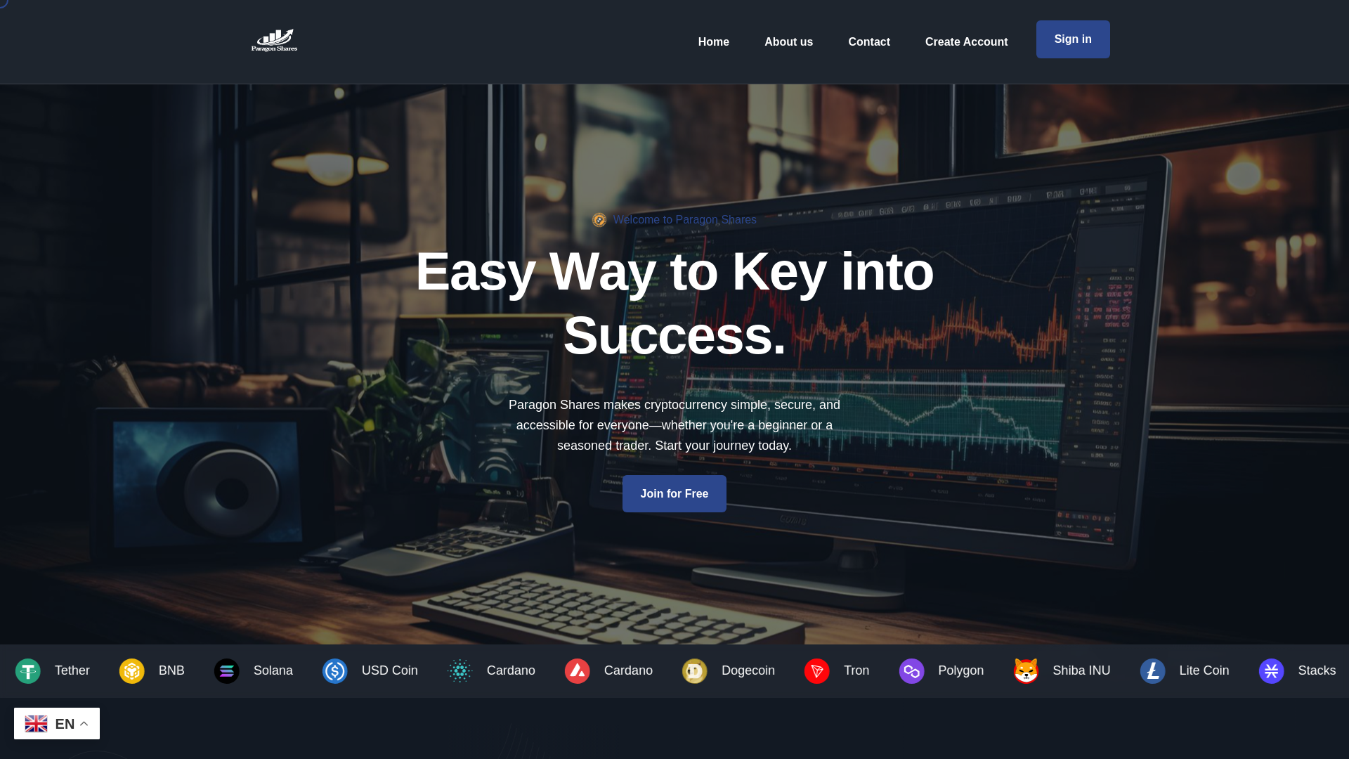 Screenshot of paragonshares.pro