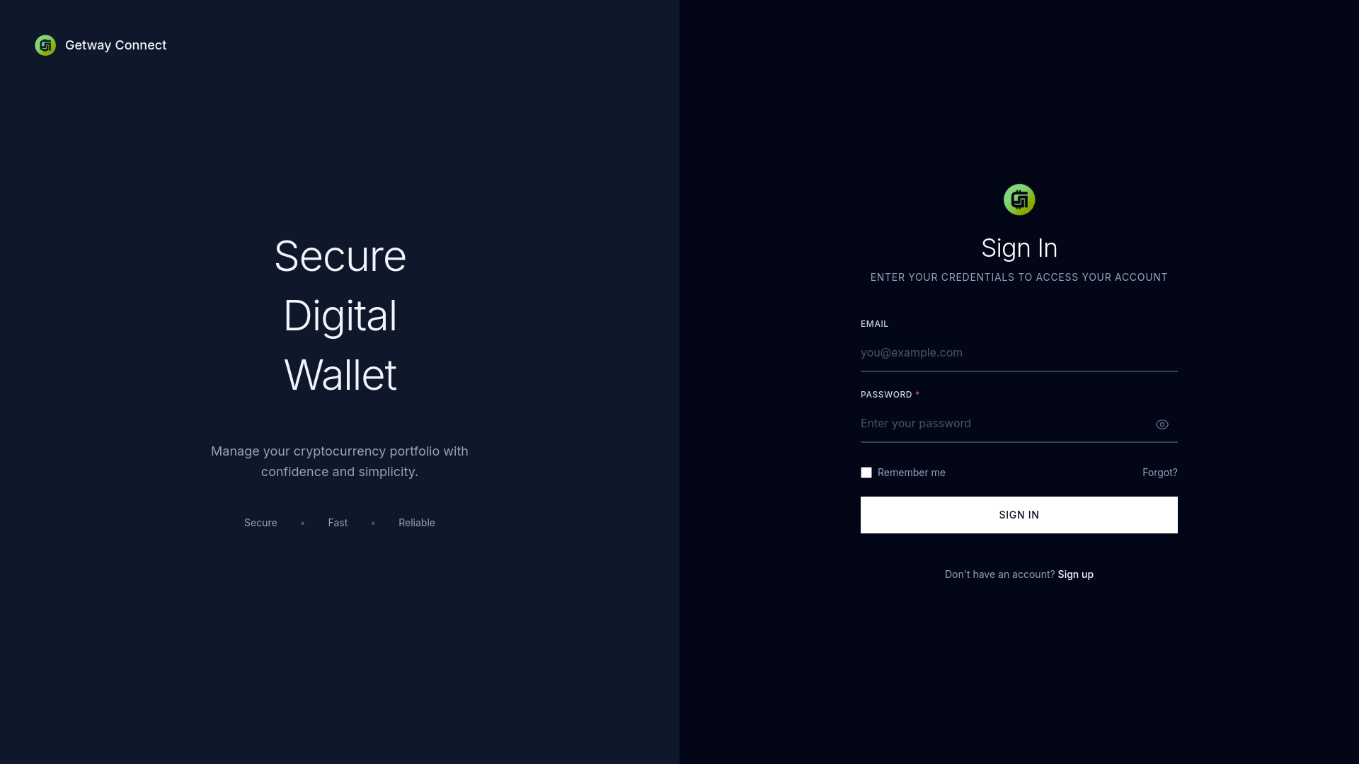 Screenshot of secure.getwayconnect.com