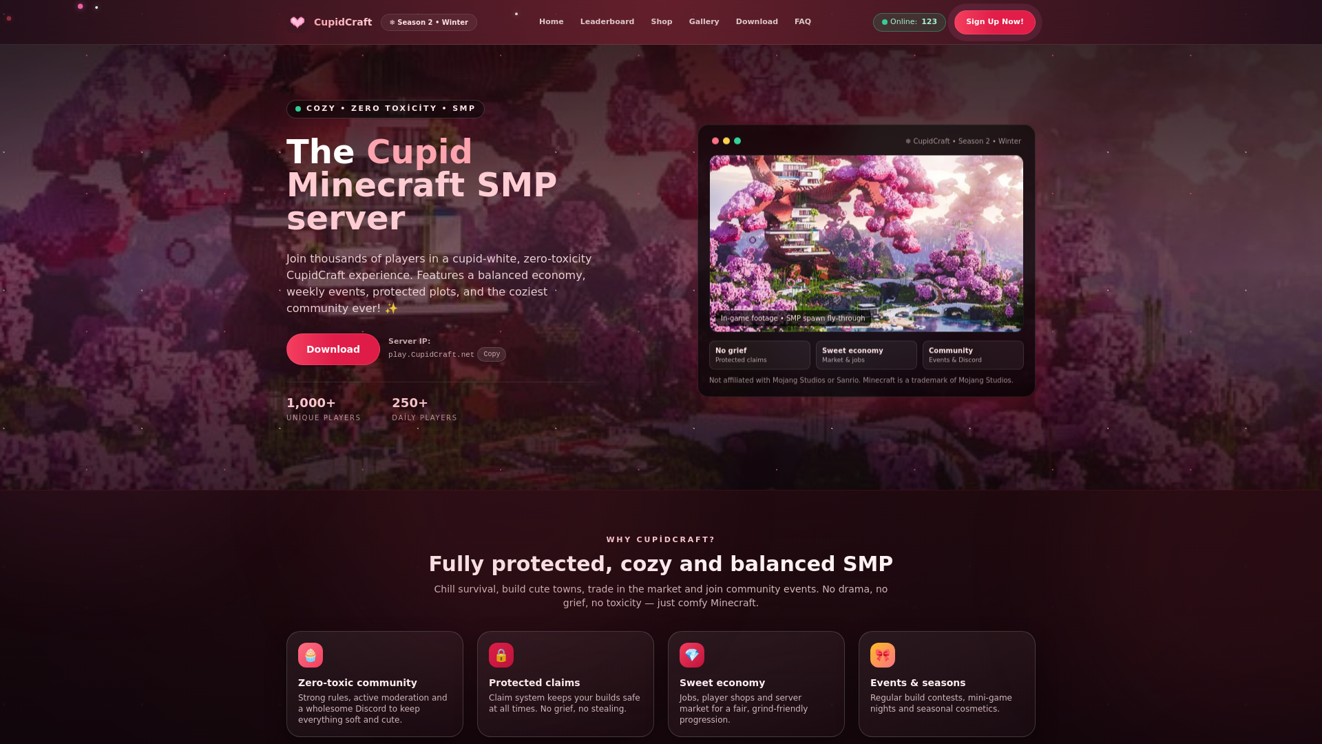 Screenshot of cupidcraft.net