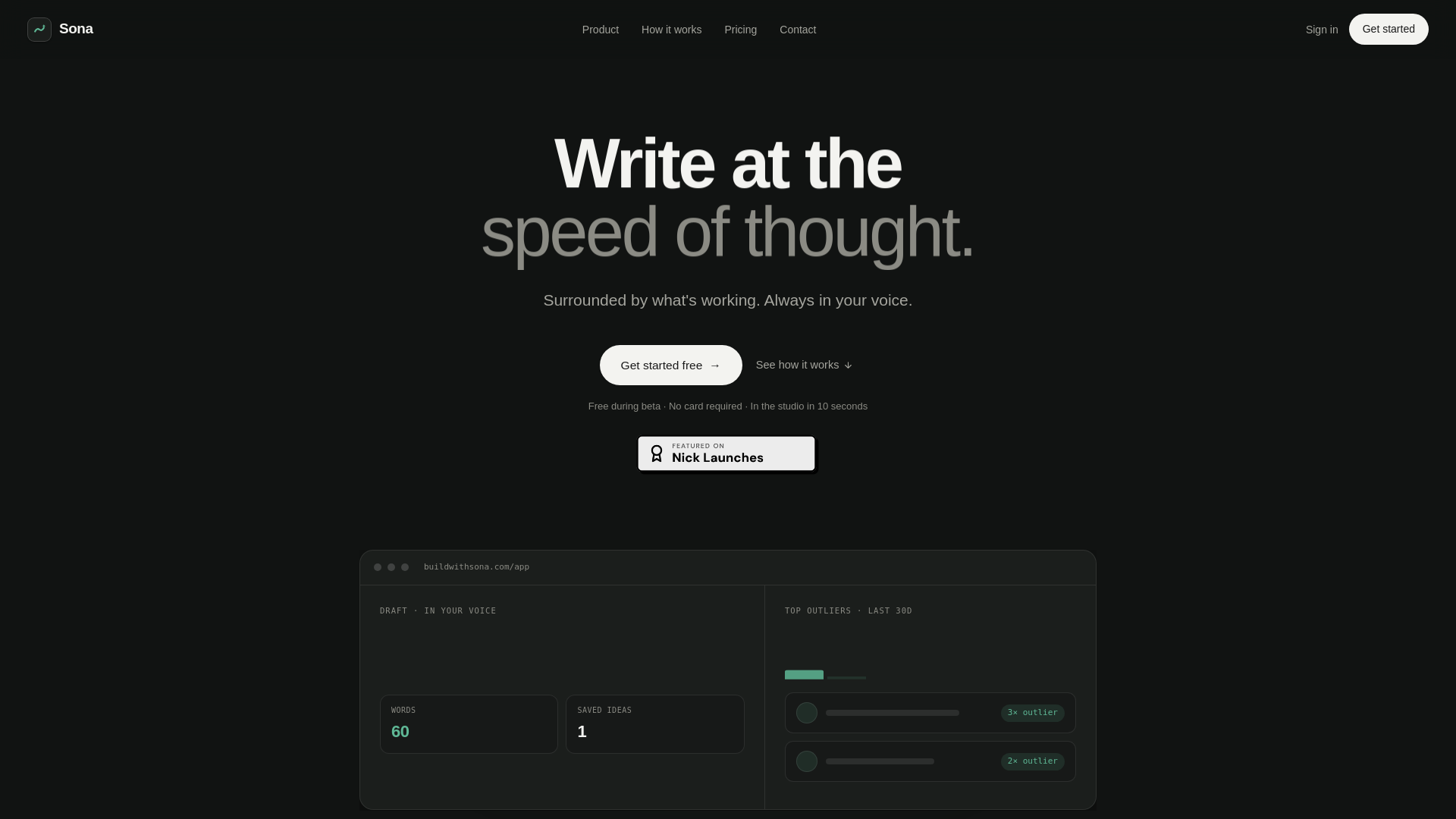 Screenshot of buildwithsona.com