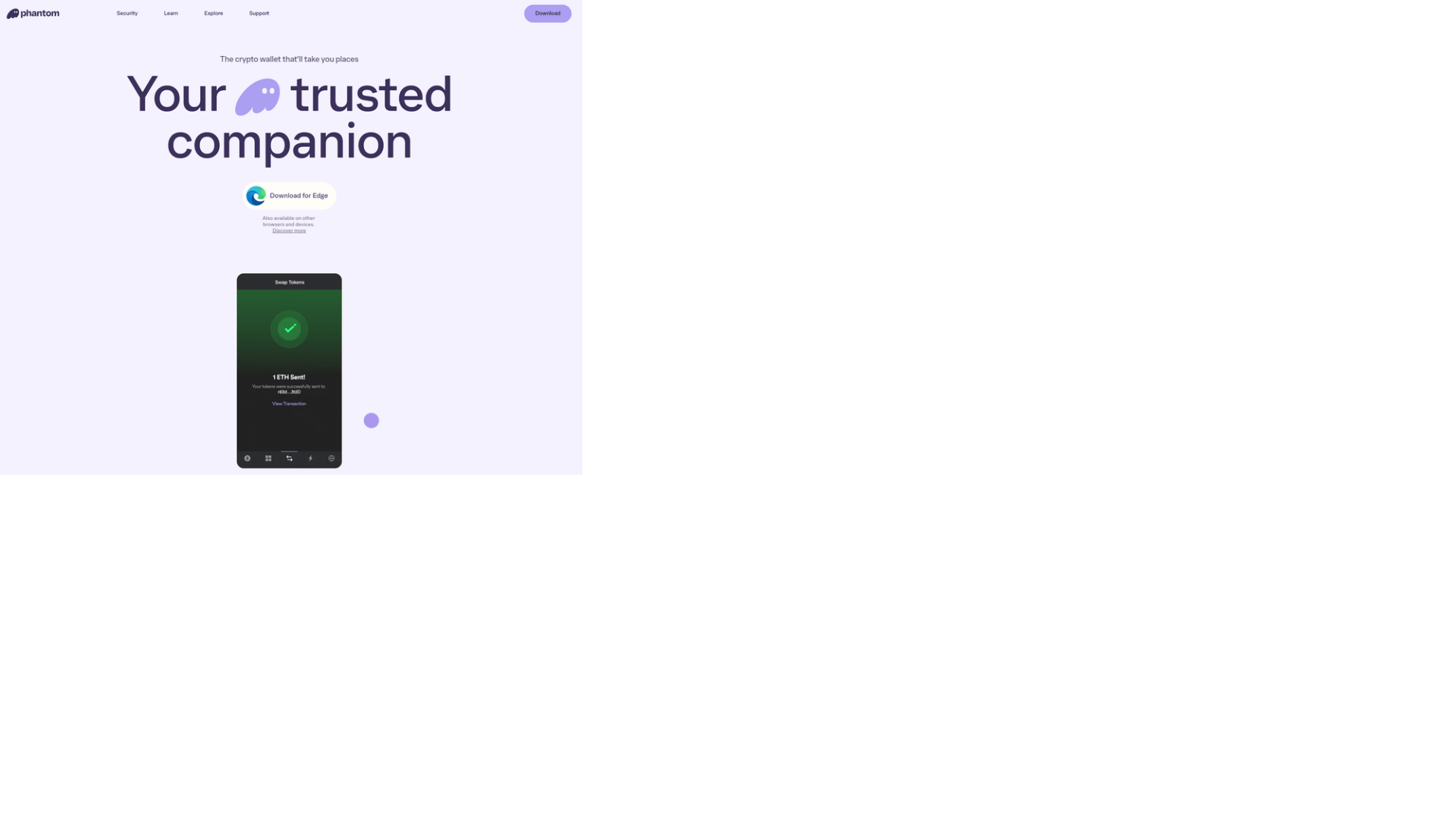 Screenshot of phantianwallet.webflow.io