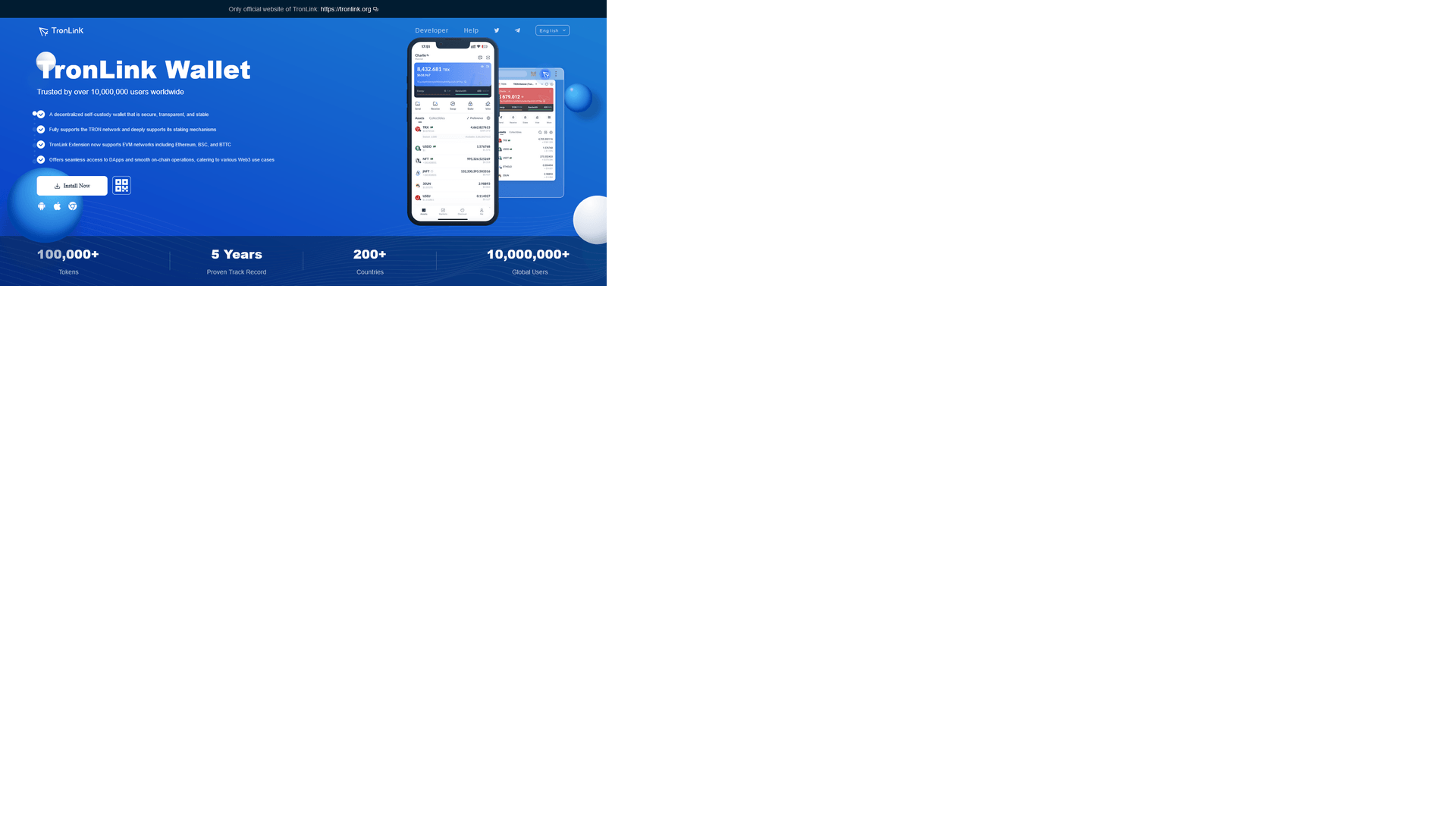 Screenshot of ttronlink-wallet.webflow.io