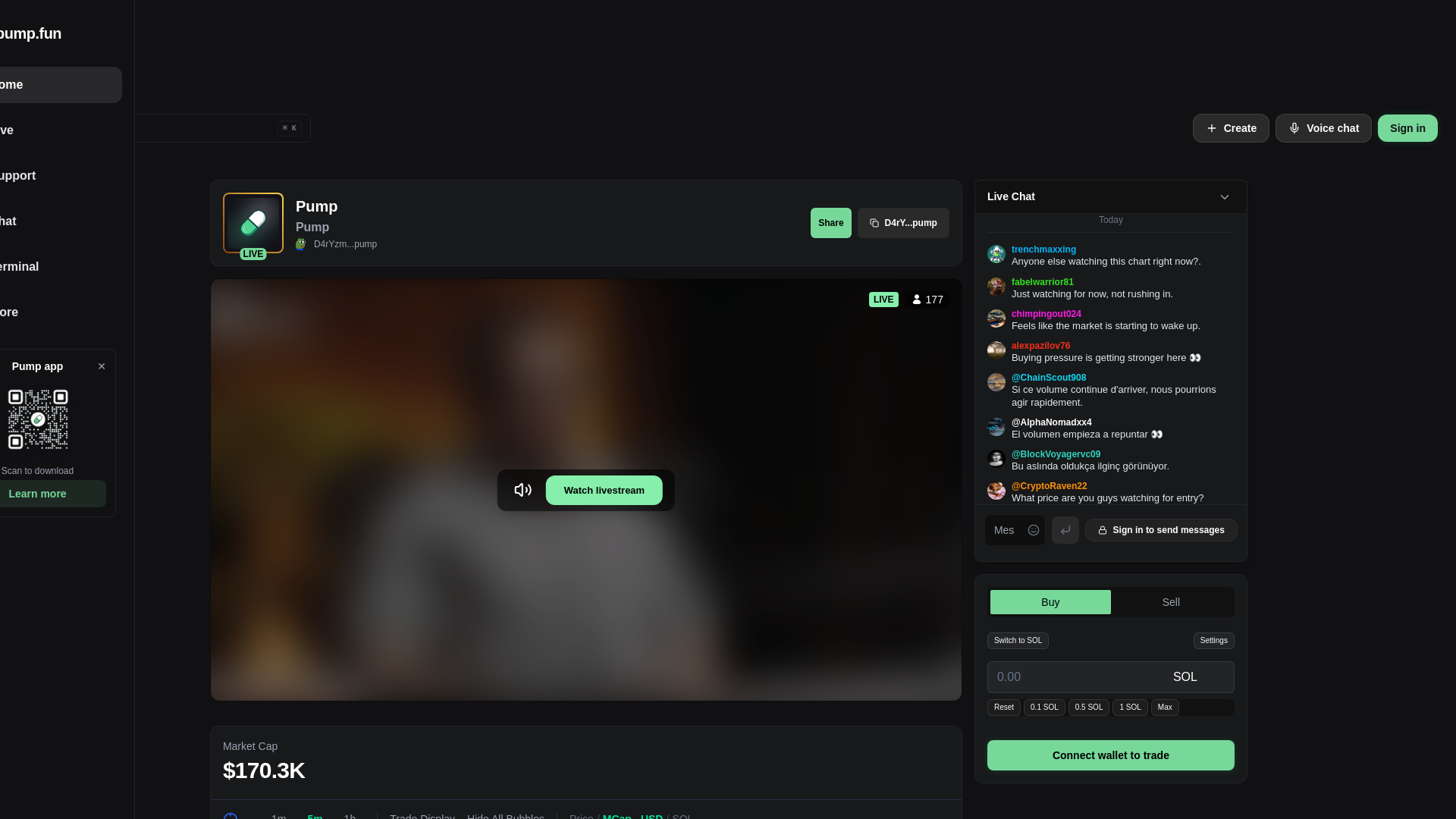 Screenshot of pumpsolstream.xyz