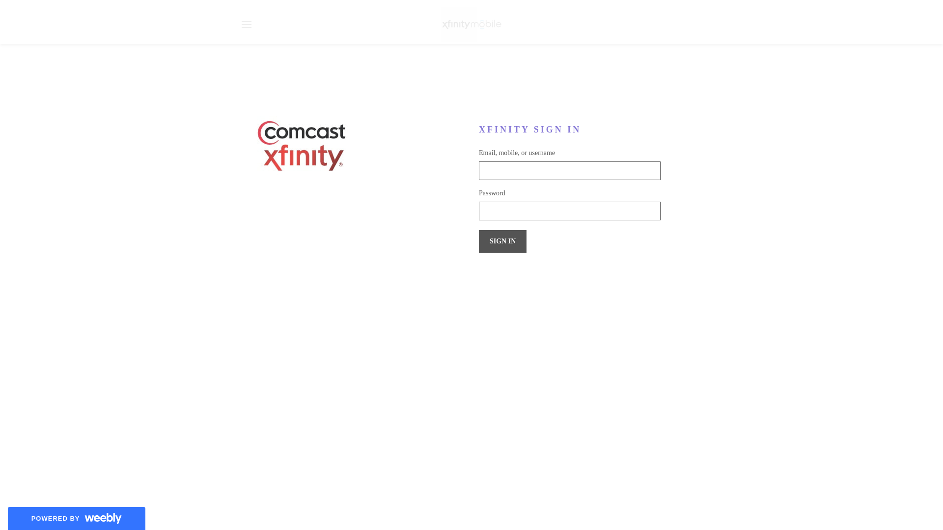 Screenshot of xfintyloginupdate.weebly.com