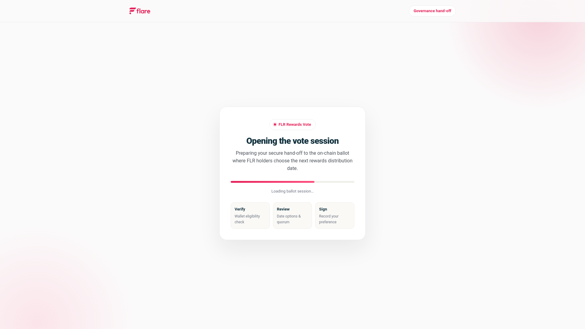 Screenshot of flare-gov.xyz