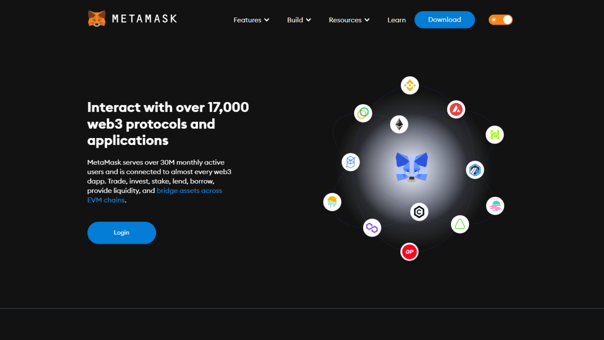 Screenshot of metamaskwalletxtensioeno.webflow.io