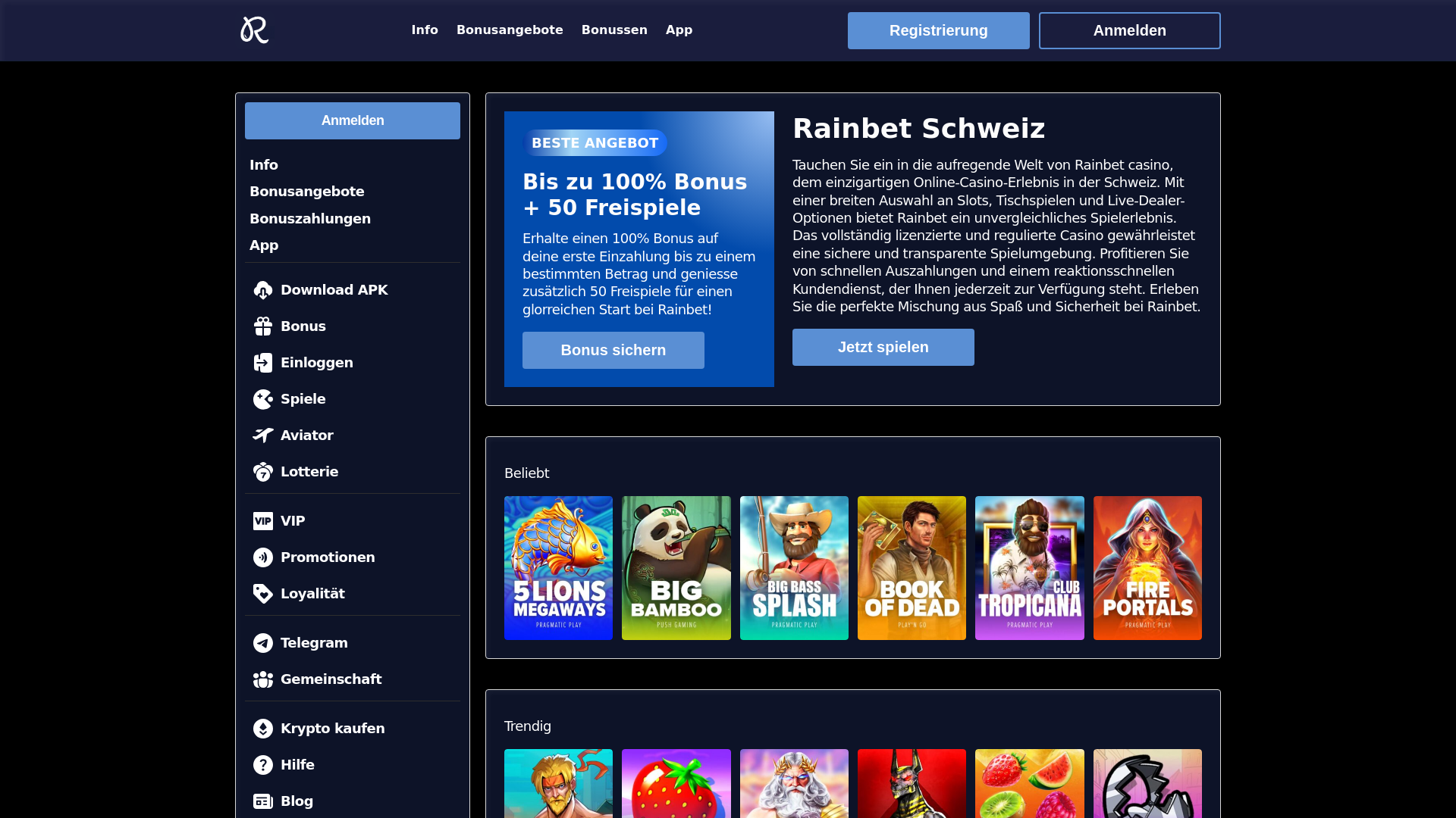 Stored capture of rainbetswitzerland-com.pages.dev