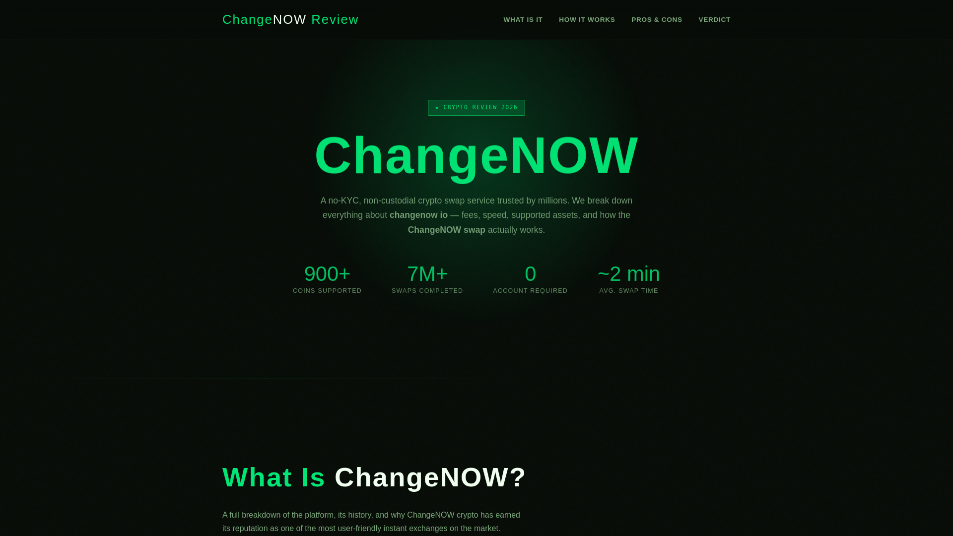 Screenshot of changenowio.org
