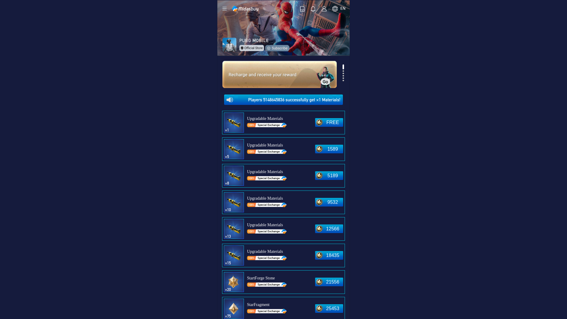 Screenshot of shopmidasbuy.officiall-events.com