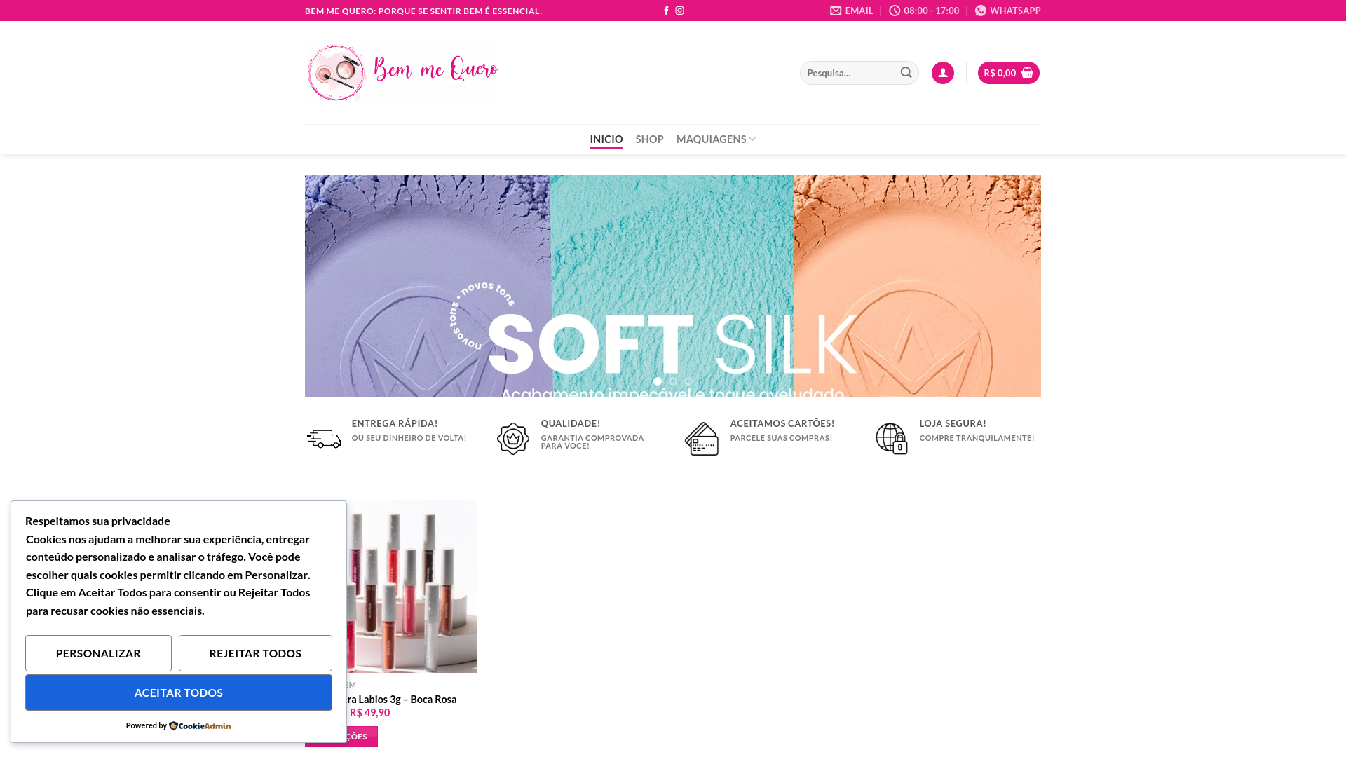 Screenshot of bmqbeauty.com.br