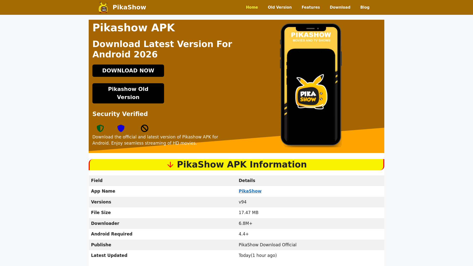 Screenshot of pikkashow.net