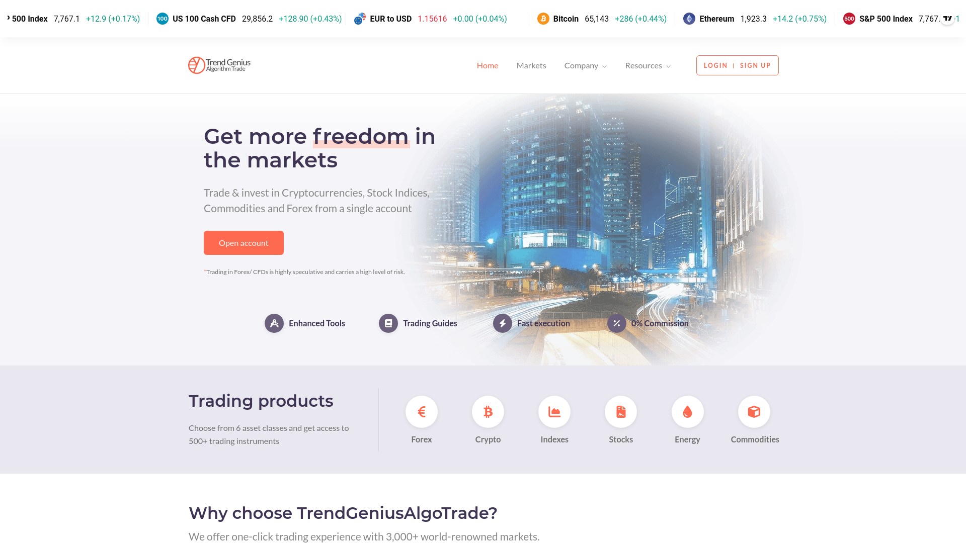 Stored capture of trendgeniusalgotrade.com