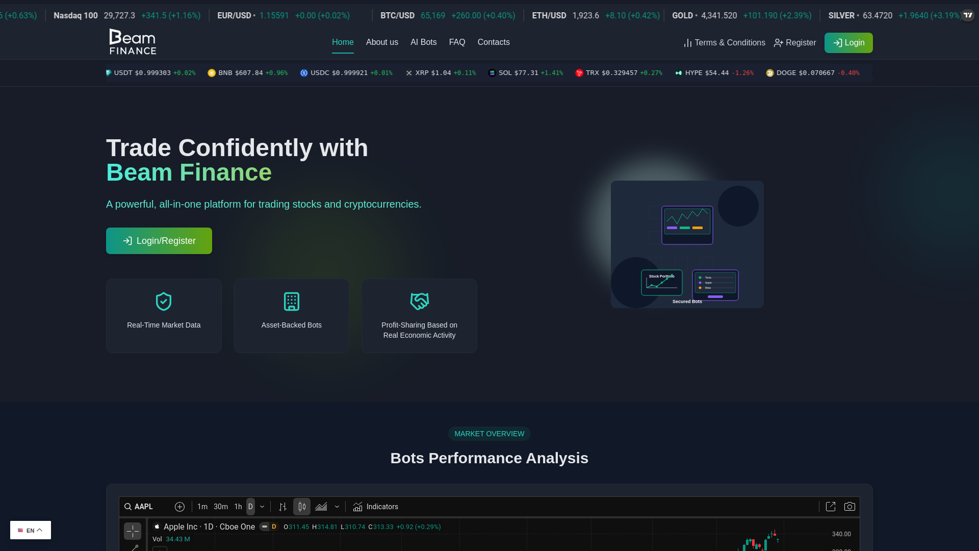 Screenshot of beamfinanceai.com