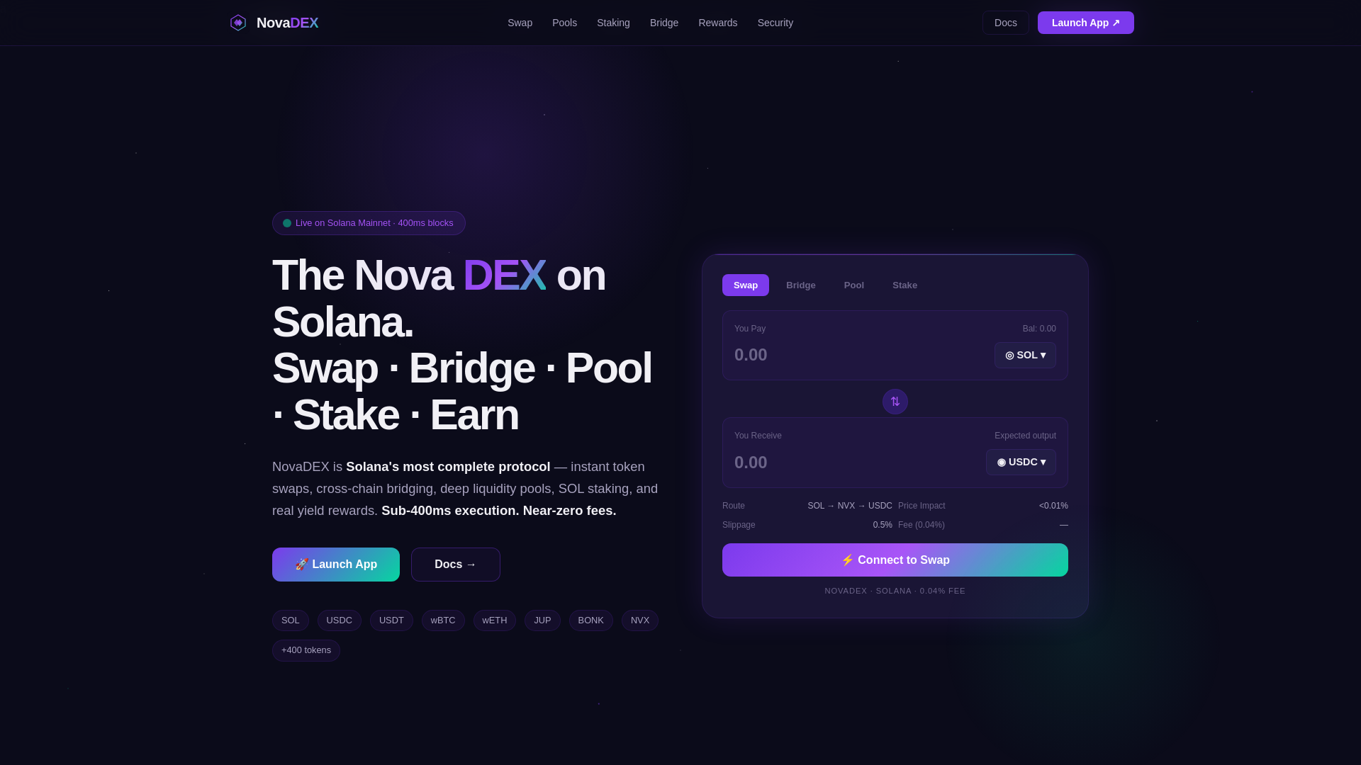 Screenshot of novadex-dex.net