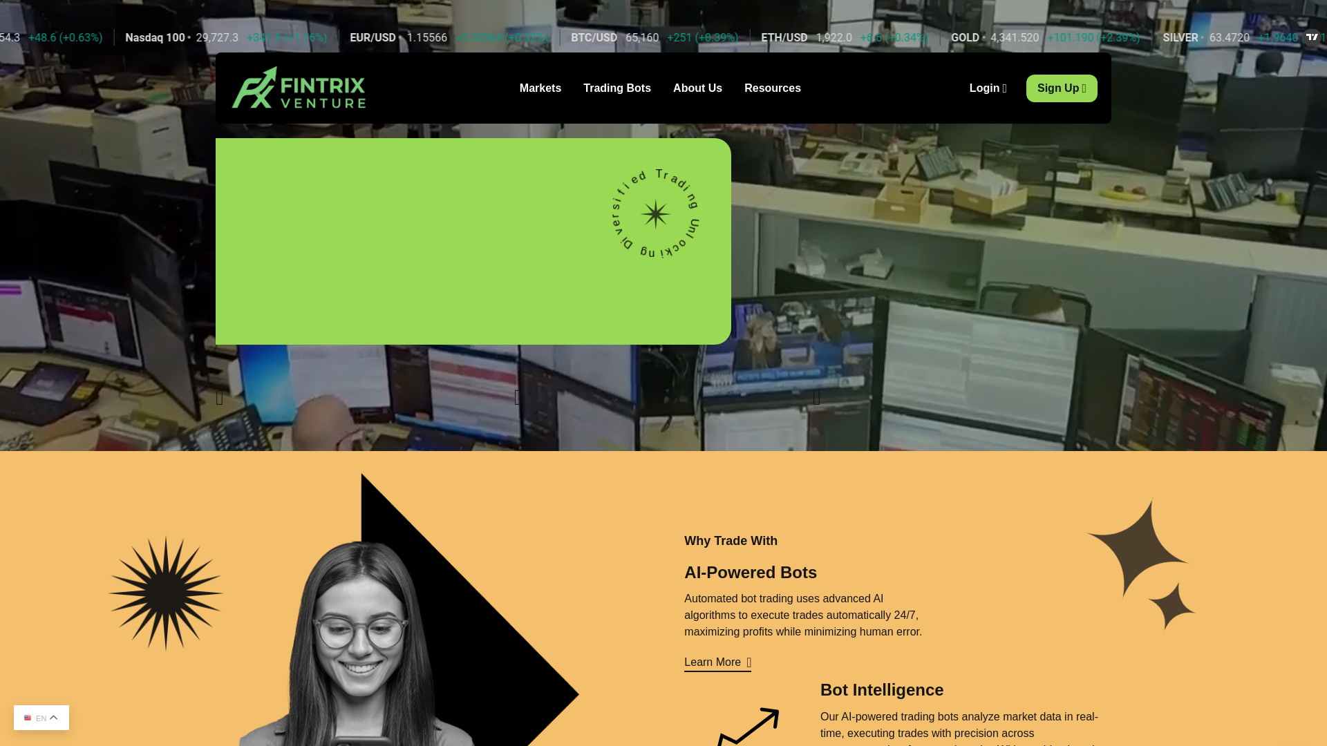 Screenshot of fintrixventure.com