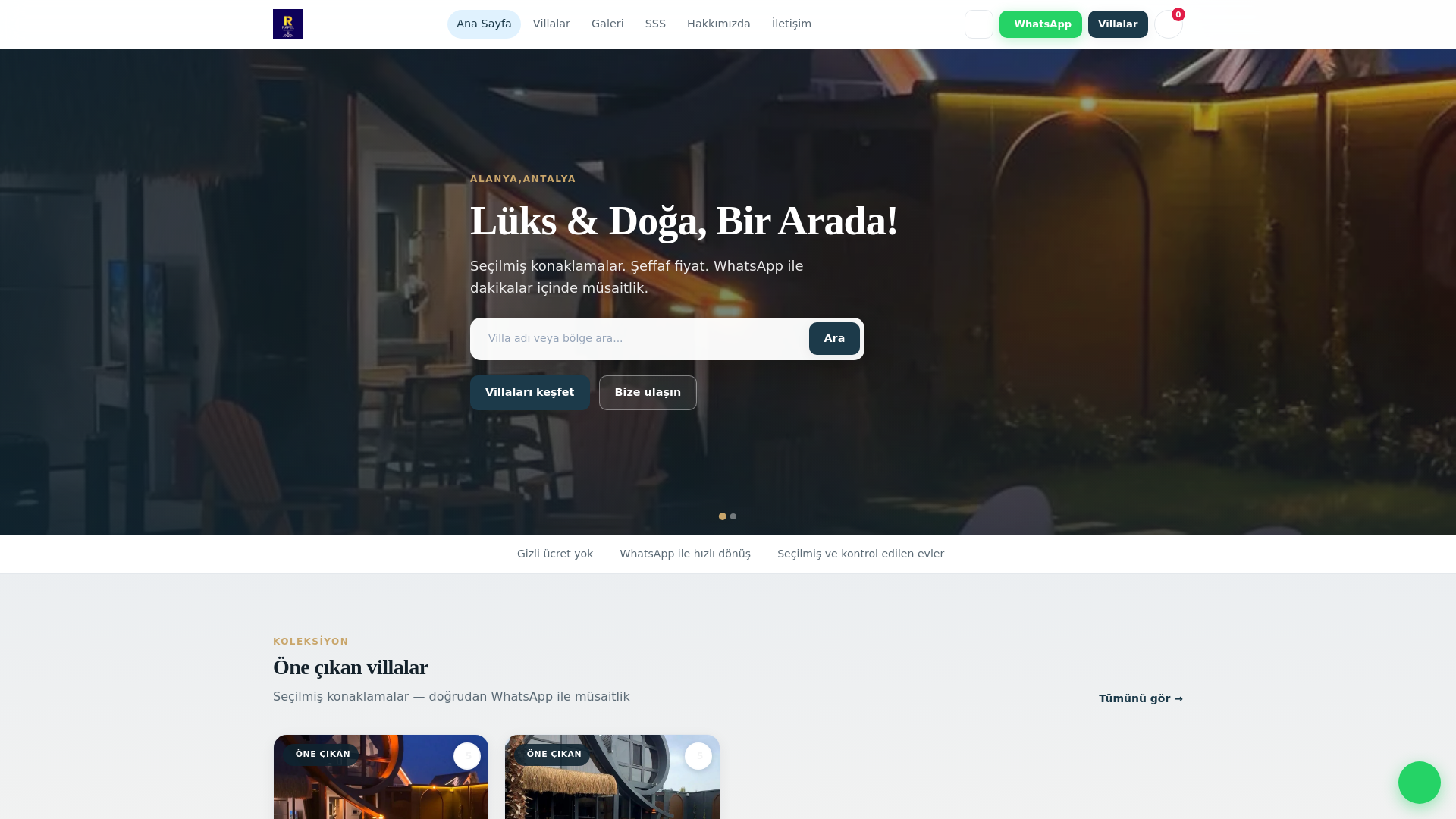 Screenshot of rapelbungalov.com