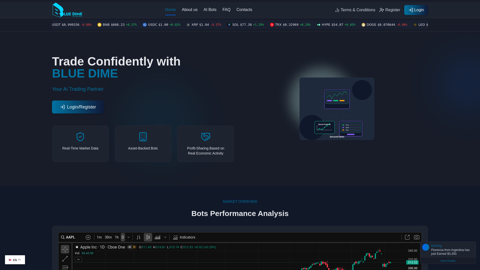 Screenshot of bluedlme.com