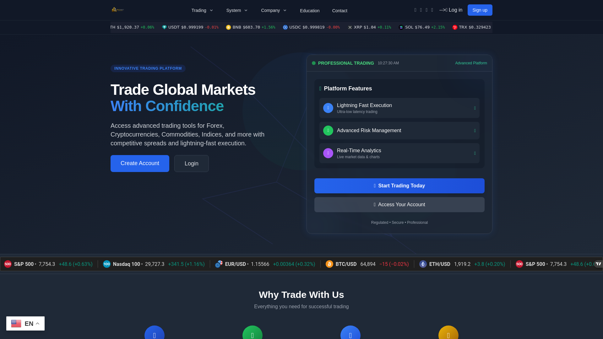 Screenshot of brickvaultmarkets.live