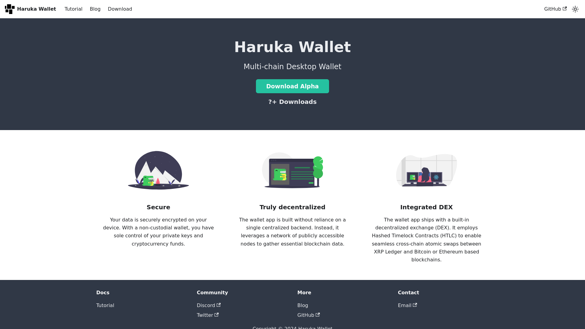 Screenshot of harukawallet.com