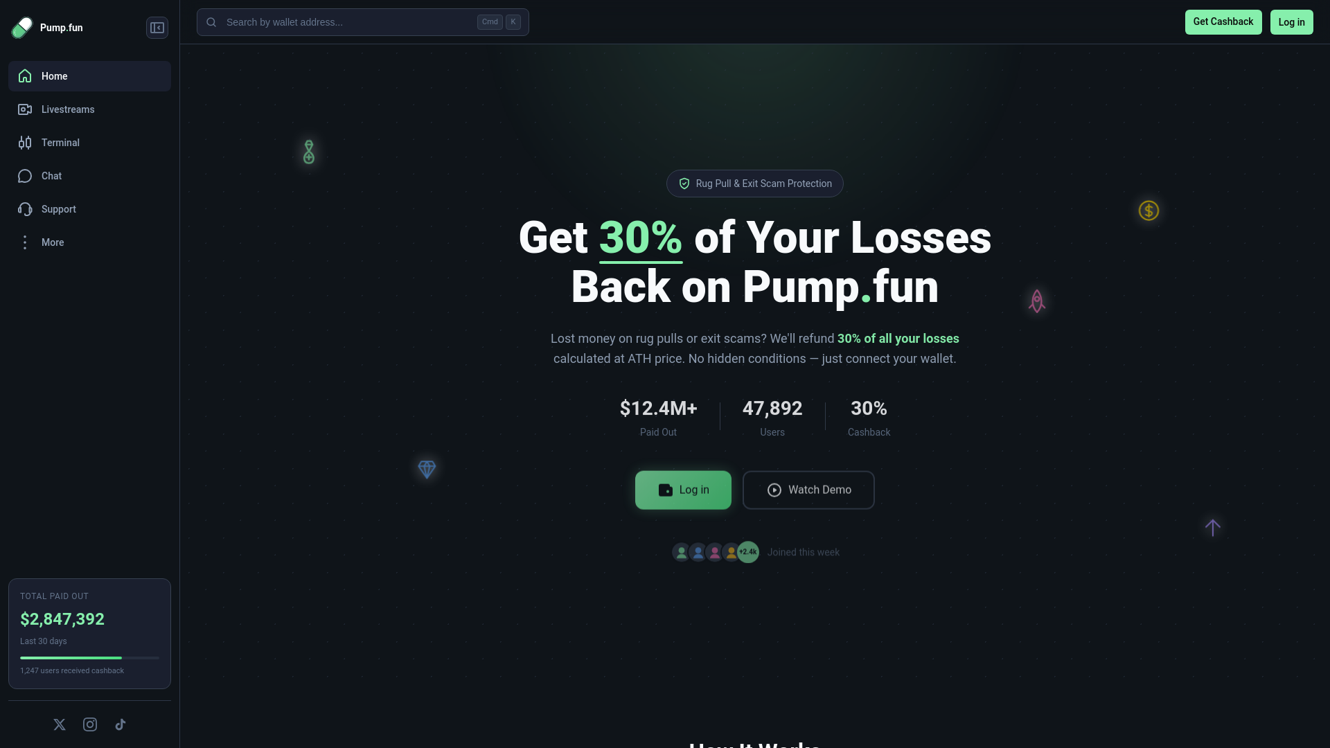 Screenshot of restore-pump.fun