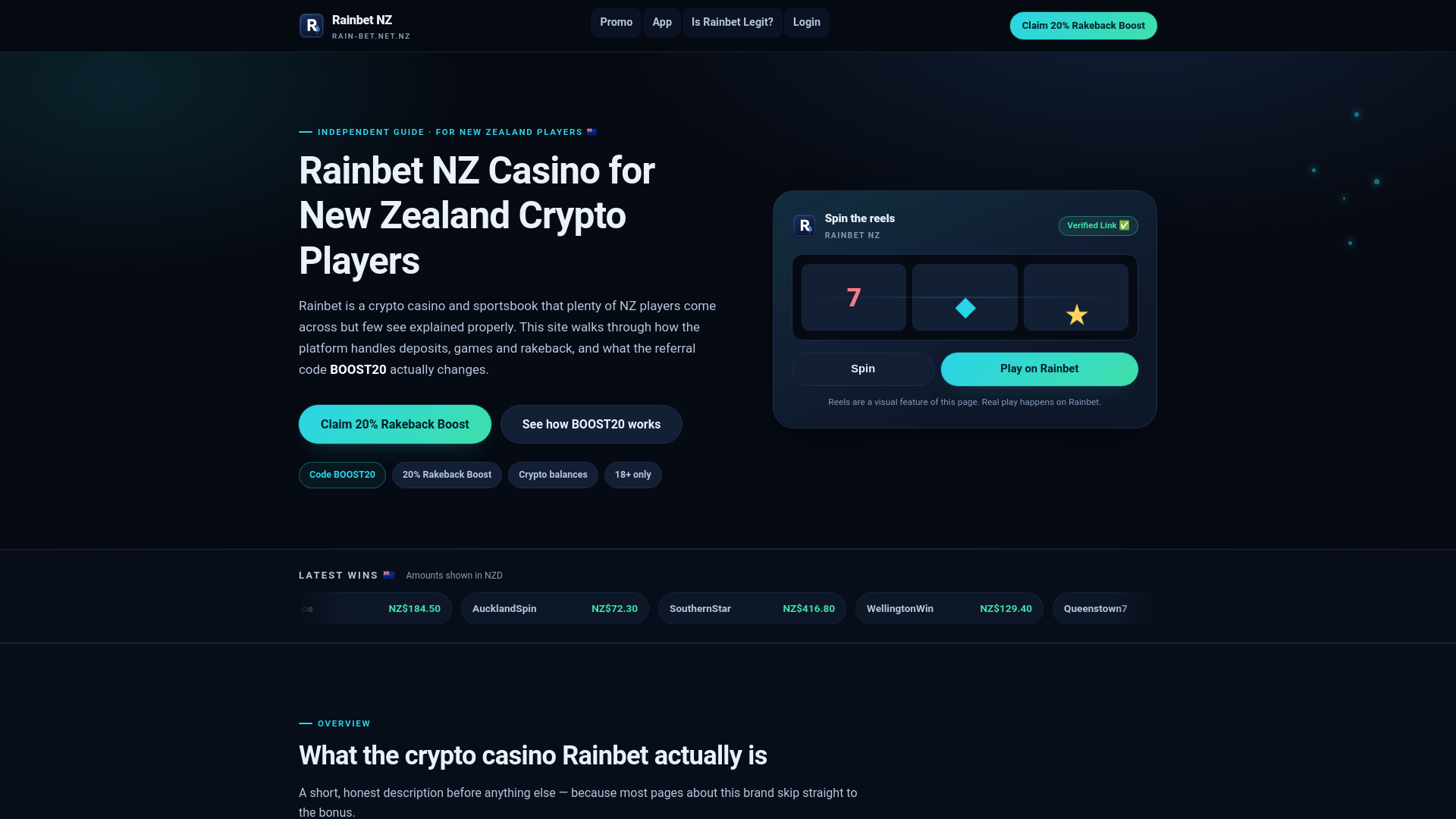 Screenshot of rain-bet.net.nz