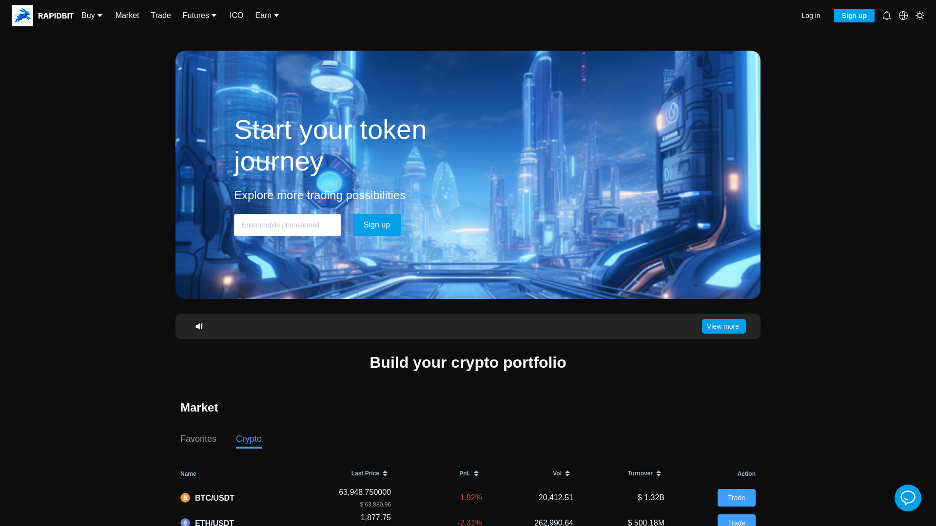 Screenshot of rapidbit.vip
