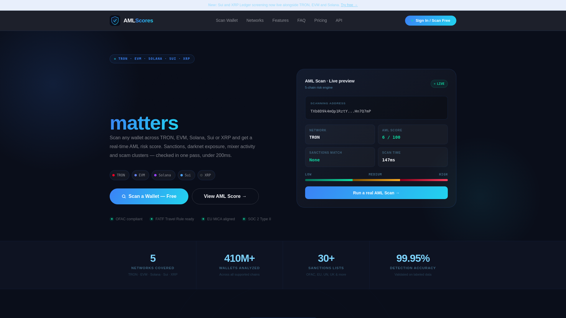 Screenshot of amlscores.com