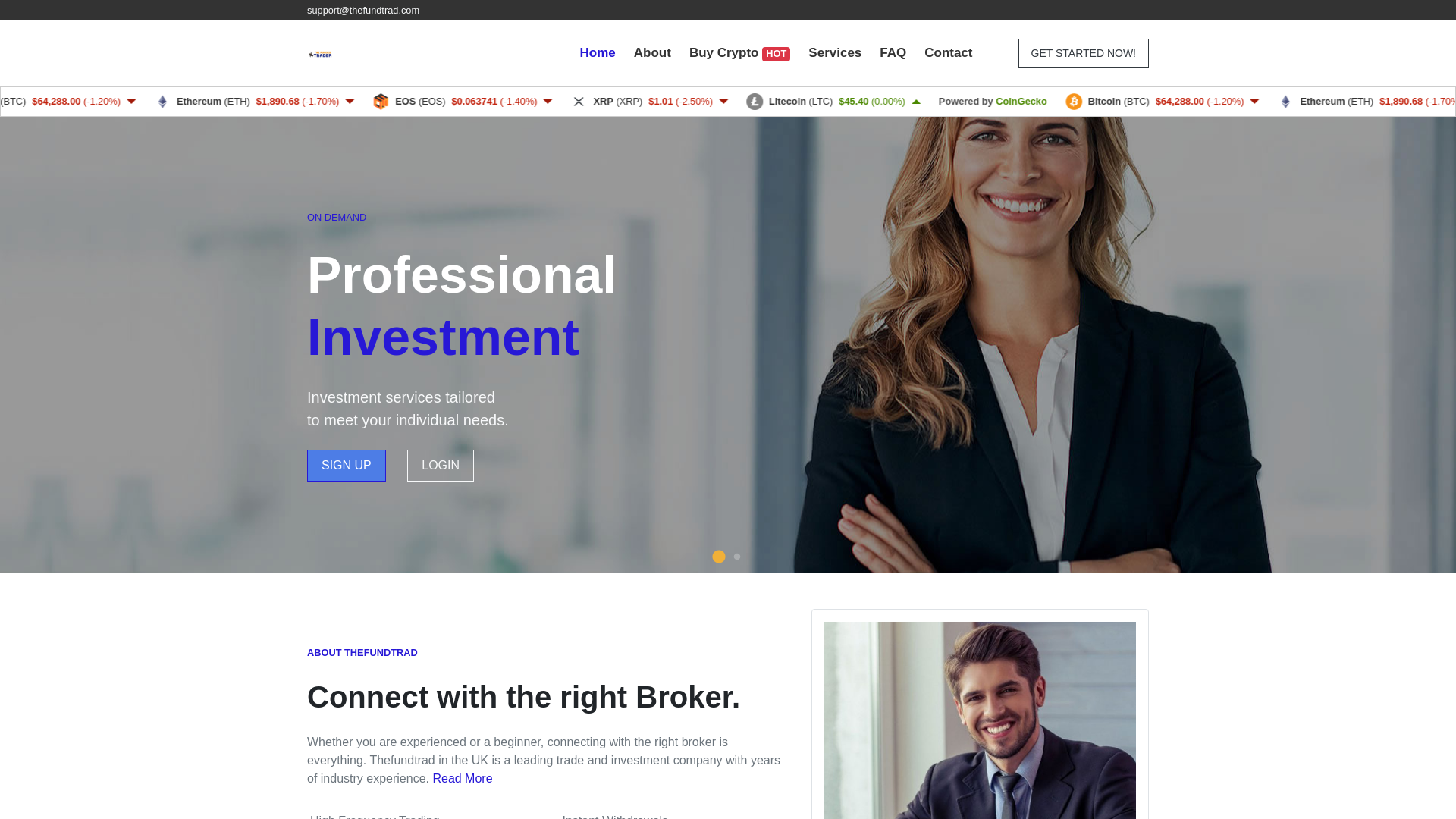 Screenshot of thefundtrad.com
