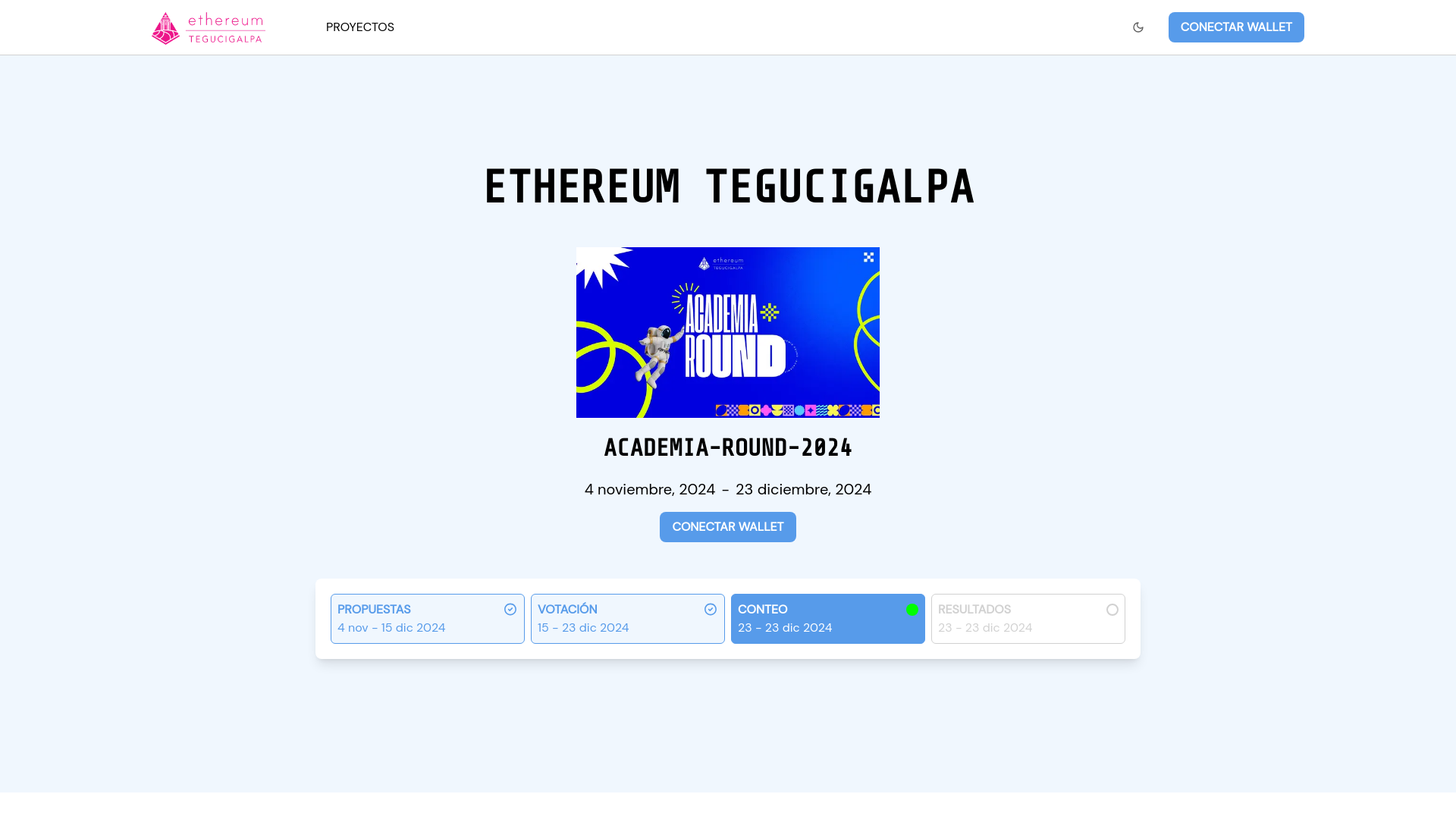 Screenshot of grants.ethereumtgu.com