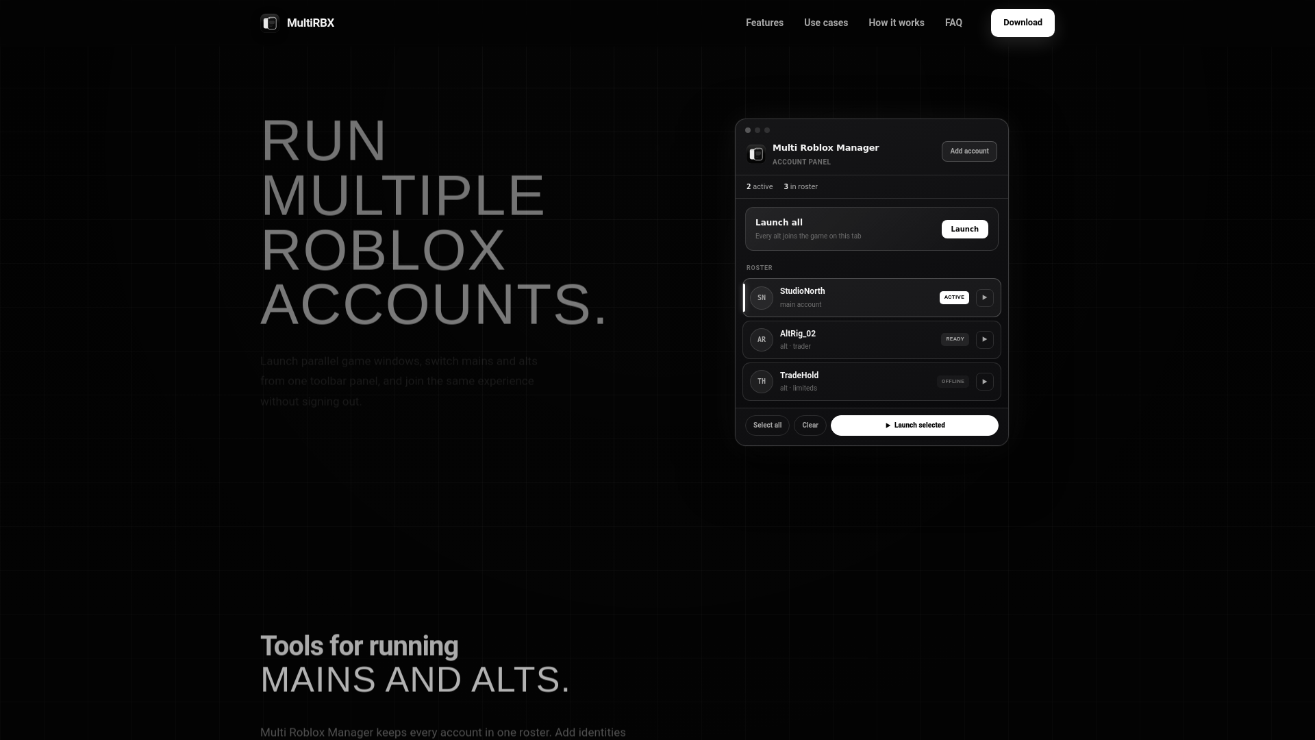 Screenshot of multirbx.at
