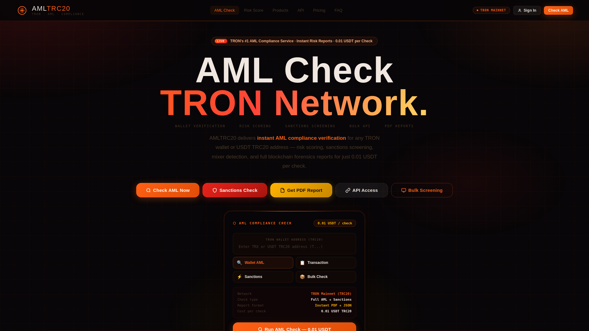 Screenshot of amltrc20.org