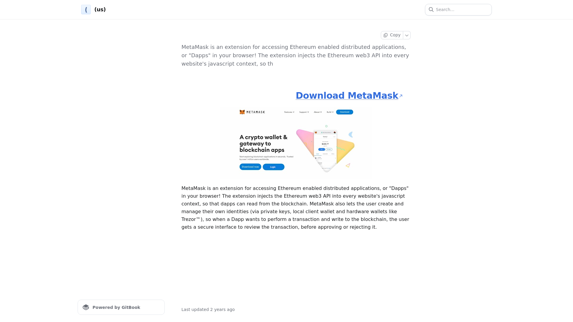Screenshot of help-metamuskwalet.gitbook.io