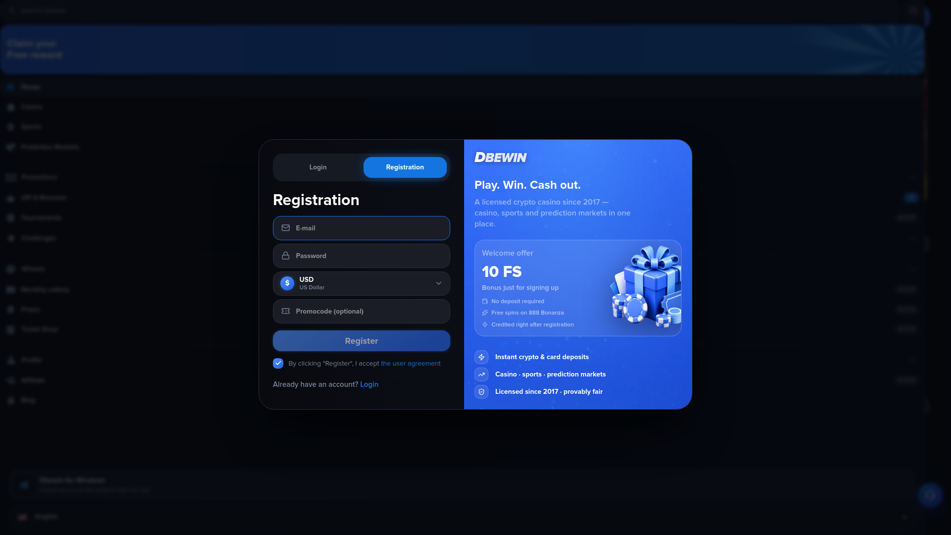 Screenshot of dbewin.com