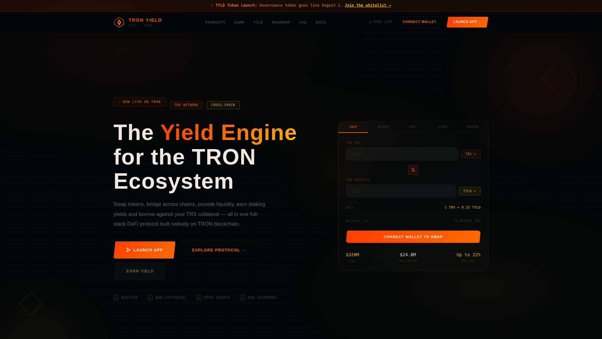 Screenshot of tronyields.com