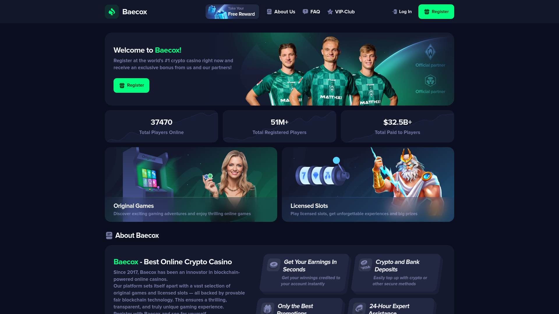 Screenshot of baecox.com