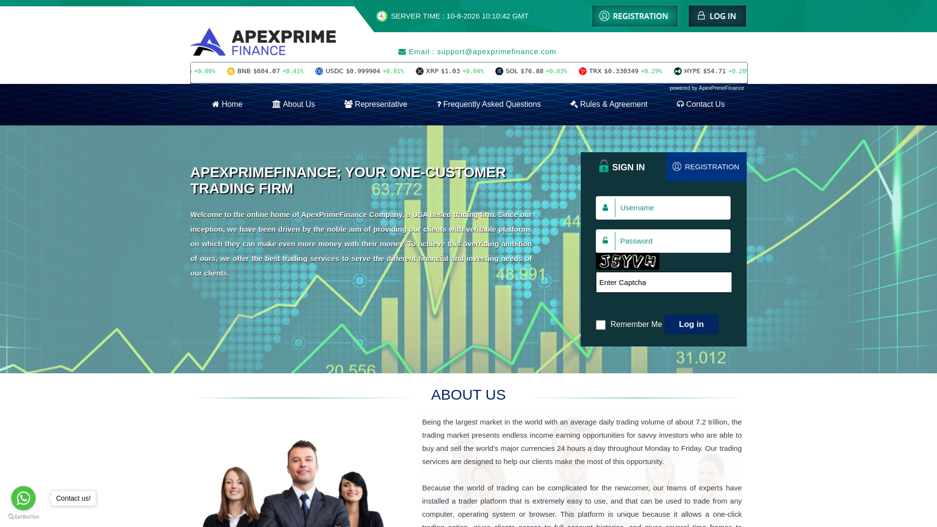 Stored capture of apexprimefinance.com