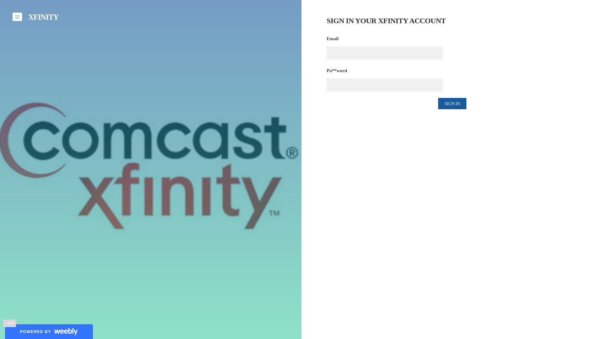 Screenshot of comcastmailsignin.weebly.com