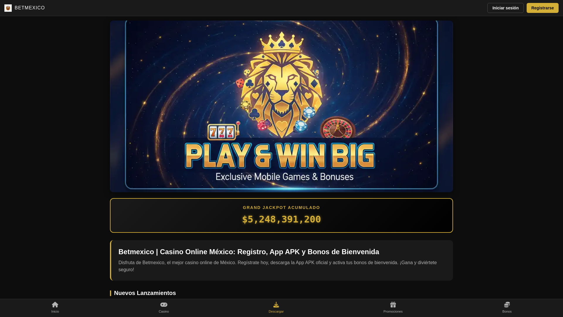 Screenshot of mx-betmexico.com